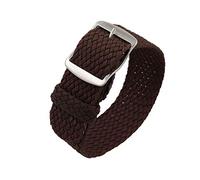 Cinturino 18/20/22mm in nylon Sostituzione cinghia della cinghia del cinturino con nero/argento spazzolato Buckle, 22mm