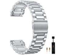 Cinturino 22mm QuickFit Acciaio Inox Compatible with Garmin Fenix 8/7 Pro/6/5 Plus, Forerunner 945/935, Approach S70/S62, Metallo - Argento