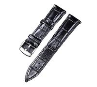 Cinturino a doppia faccia di pelle di guardia da guardia 18/19 / 20/21 / 22mm in acciaio con fibbia per uomini Sostituire l'abbigliamento degli accessori per orologi (colore: nero, dimensione: