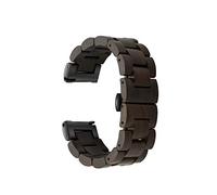Cinturino a sgancio rapido cinturino in legno naturale scelta del colore e della larghezza del cinturino 18 mm 19 mm 20 mm 21 mm 22 mm 23 mm o 24 mm (22mm Marrone)