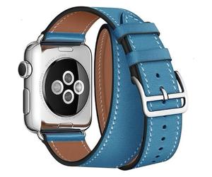 Cinturino AAAmaze AMAA0028 per Apple watch 38/40mm in pelle double band turquoi