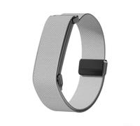 Cinturino ad anello in nylon a distrazione minima per Fitbit Air, incentrato sulla funzionalità e sull'esperienza di usura ininterrotta (grigio chiaro)