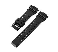 Cinturino Adatto For Casio G-Shock GA-100/110/120/140/200/400/700 800 GD-100/110/120 G-8900 GLS-100 Sostitutivo In Resina Di Silicone Da 16 Mm(Black black glossy)
