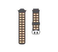 Cinturino adatto for Garmin Forerunner 310XT Cinturino morbido in silicone bicolore Accessori(Grey Orange)