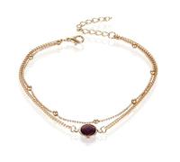 Cinturino alla caviglia a due strati, oro, Ottone