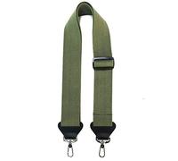 Cinturino Banjo con estremità in pelle e clip in metallo, larghezza 5,1 cm, regolabile (verde)