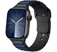 Cinturino Bicolore in Silicone Compatibile con Apple Watch Ultra3/2/1 SE3/2/1 Series11/10/9/8/7/6/5/4/3/2/1 - Cinturino Sportivo Impermeabile Testurizzato per 38-49 mm