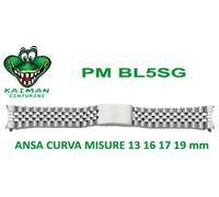 Cinturino bracciale acciaio modello Jubilè finale curvo chiusura Steel straps