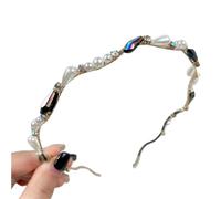 cinturino, cinturino di testa, Accessori for capelli con fascia for capelli con sezione nera nascosta, forcina for capelli, perla retrò, con strass