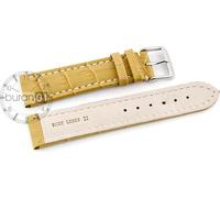 Cinturino Coccodrillo Look Braccialetti Fibbia ad Ardiglione Pelle Giallo 18 20
