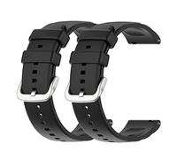 Cinturino compatibile con Amazfit GTR 4/GTR 3/GTR 2/Cheetah/Cheetah Pro/Bip 5/Bip 5 Unity Bracciali in silicone di ricambio 22 mm (nero, 2 pezzi)