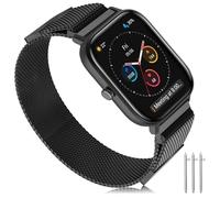 Cinturino Compatibile con Amazfit GTS/GTS 2/2 Mini/2e/3, 20mm Bracciale Acciaio Inossidabile Doppio Magnete Cinturino per Amazfit GTR 42mm/ Bip/Bip Lite/Bip S/Bip U/U PRO/Bip S Lite/Galaxy Watch4