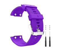 Cinturino Compatibile con Garmin Forerunner 35/30, 22mm Silicone Cinturino per Garmin Approach S10 con 2 cacciaviti e 6 viti (Viola)