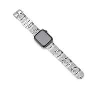 Cinturino compatibile con iWatch, con due pinguini nella vasca da bagno, morbido e divertente, 38 mm/40 mm, 42 mm/44 mm, 42mm/44mm, Silicone, Nessuna pietra preziosa