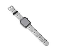 Cinturino compatibile con iWatch, con due pinguini nella vasca da bagno, morbido e divertente, 38 mm/40 mm, 42 mm/44 mm, 42mm/44mm, Silicone, Nessuna pietra preziosa