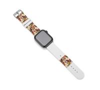 Cinturino compatibile con smartwatch iWatch, con polli e girasoli, 38 mm/40 mm, 42 mm/44 mm, 38mm/40mm, Silicone, Nessuna pietra preziosa