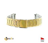 Cinturino compatibile in acciaio inox dorato per orologio Casio A168WG