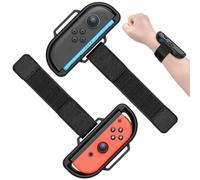 Cinturino compatibili con Nintendo Switch 2/ Switch1, Braccialetti per JoyCon 2 Comfor & Secure, Compatibile con Just Dance 2026/2025/2024 etc, per Zumba Burn it Up (2 Pack) Straps for Switch 2 (Nero)