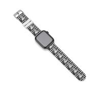 Cinturino con bandiera americana nera e bianca con teschio, compatibile con iWatch, cinturino morbido per Smart Watch da 38 mm/40 mm, 42 mm/44 mm, 42mm/44mm, Silicone, Nessuna pietra preziosa