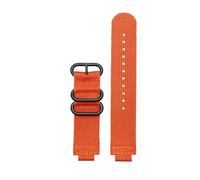 Cinturino con bocca convessa da 16 mm compatibile Casio G-Shock GM110 GM2100 GA900 GA-800 GA110 GBA-800 Bracciale uomo in tela di nylon modificato(Orange black)