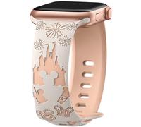 Cinturino con incisione a fumetti compatibile con Apple Watch 40mm 41mm 38mm 45mm 44mm 42mm 49mm da donna, due colori, carino, in morbido silicone, cinturino sportivo per iWatch SE Serie 9/8/7/6/5/4/3