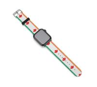 Cinturino con motivo cachemire con bandiera del Canada Irlanda, compatibile con cinturini per Smart Watch divertenti e morbidi da 38 mm/40 mm, 42 mm/44 mm, 42mm/44mm, Silicone, Nessuna pietra preziosa