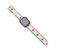 Cinturino con motivo cachemire con bandiera del Canada Irlanda, compatibile con cinturini per Smart Watch divertenti e morbidi da 38 mm/40 mm, 42 mm/44 mm, 38mm/40mm, Silicone, Nessuna pietra preziosa