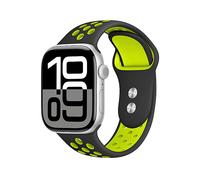 CINTURINO CRONG CRG-40DSB-YLW Nero / Verde, Silicone