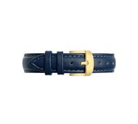Cinturino da 14mm il nuovo orologio Adatto for Garmin Lily2 Bracciale con fibbia in metallo da donna in vera pelle(Dark blue-gold,For Width 14mm)
