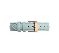 Cinturino da 14mm il nuovo orologio Adatto for Garmin Lily2 Bracciale con fibbia in metallo da donna in vera pelle(Sky Blue-rose gold,For Width 14mm)