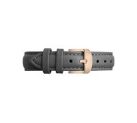 Cinturino da 14mm il nuovo orologio Adatto for Garmin Lily2 Bracciale con fibbia in metallo da donna in vera pelle(Gray-rose gold,For Width 14mm)