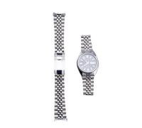 Cinturino da 19 mm con estremità curva cava, collegamenti a vite solidi, cinturino for giubileo, adatto for Seiko 5 SNXS73K1 SNXS75 SNXS77 SNXS79K1 SNX79J1