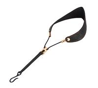 Cinturino da collo in pelle per sassofono con spessa morbida fibbia regolabile regolabile con gancio nero per baritono tenori sassofono soprano