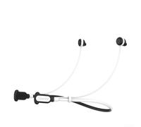 Cinturino da collo in silicone su misura per Pixel Buds Pro 2 e 2A, accessorio sportivo anti-perdita per auricolari wireless (nerobianco)
