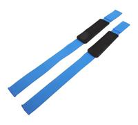 Cinturino da Polso Antiscivolo per Sollevamento Pesi, Coppia Blu | Poliestere, Supporto Extra alla Presa, per Esercizio e Palestra, Riduce Rischio di Infortunio al Polso