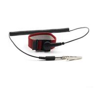 Cinturino da polso antistatico regolabile con 1 cavo a spirale da 8 m e banda di messa a terra a scarica elettronica, per l'uso in officine di polvere e applicazioni tecniche