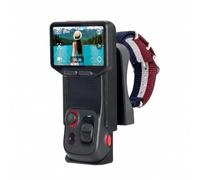 Cinturino da polso di montaggio per Insta360 Luna Ultra Remote Controller indossabile supporto con multi-angolo regolabile Wristband per la prima persona POV di ripresa (Standard Red and White)