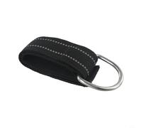 Cinturino da polso in acciaio inox con anello a D regolabile, chiusura sicura, colore rosso e nero, varie misure, impermeabile, per attrezzatura subacquea, nuoto, sport acquatici (rosso)