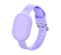 Cinturino da polso in silicone, per Xiaomi, morbido e delicato sulla pelle, con custodia protettiva, supporto per dispositivo anti-perdita, per la sicurezza dei bambini (viola)