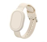 Cinturino da polso in silicone, per Xiaomi, morbido e delicato sulla pelle, con custodia protettiva, supporto per dispositivo anti-perdita, per la sicurezza dei bambini, (bianco sporco)