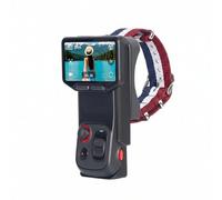 Cinturino da polso per Insta360 Luna Ultra Controller, standard rosso+ | 360 Luna Ultra - Supporto per telecomando per fotocamera, con cinturino da polso regolabile multi-angolo
