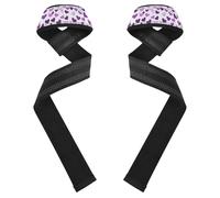 Cinturino da polso per sollevamento pesi, con cuore viola, 66 cm, antiscivolo, resistente, per allenamento, palestra, powerlifting, bodybuilding e palestra