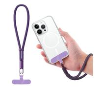 Cinturino da Polso per Telefono, Cinturino da Polso per Telefono Semplice Cordino per Telefono Cordino Comodo per Cellulare con Linguetta di Ancoraggio per iPhone e la Maggior Parte (Viola)