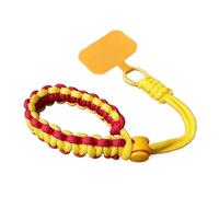 Cinturino da polso universale regolabile intrecciato a mano for cellulare, comodo e anticaduta, for sport all'aria aperta(Yellow red)