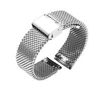 Cinturino dell'orologio Cinturino universale for orologio da 18 mm, 20 mm, 22 mm, 24 mm, cinturino a sgancio rapido, cinturino in maglia di acciaio inossidabile, cinturino da polso, braccialetto nero(