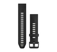 Garmin Quickfit 20 Mm Silicone Strap Nero Black / Pebble Gray