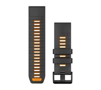 Garmin Quickfit 26 Mm Silicone Strap Nero Graphite / Spark Orange