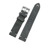 Cinturino dell'orologio Pelle scamosciata 18-24 mm Marrone Grigio Polsino Cuciture fatte a mano Sostituzione