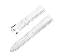 Cinturino di cuoio donne degli uomini della vigilanza della fascia 22 20 18 16 14 12 millimetri orologio da polso Strap On cintura cinturini Bracelet Fibbia in metallo, bianco, 12 mm