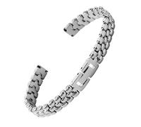 Cinturino di precisione in acciaio for bracciale da donna Swa-rovski Fossil Casio, bracciale in metallo, catena universale for orologio da 10 mm, 12 mm, 14 mm, 16 mm, 18 mm(G20-07 silver,14mm)
